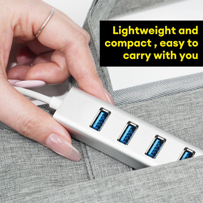USB 3.0 Hub, 4 Ports USB A Splitter USB-hub Expander for Mouse, Keyboard, Flash Drive