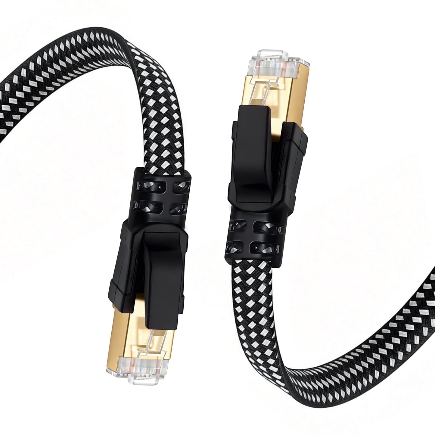Cat8 Ethernet Cable 10ft, High Speed 40Gbps 2000Mhz Braided Gaming Internet Cable