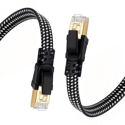 Cat8 Ethernet Cable 10ft, High Speed 40Gbps 2000Mhz Braided Gaming Internet Cable