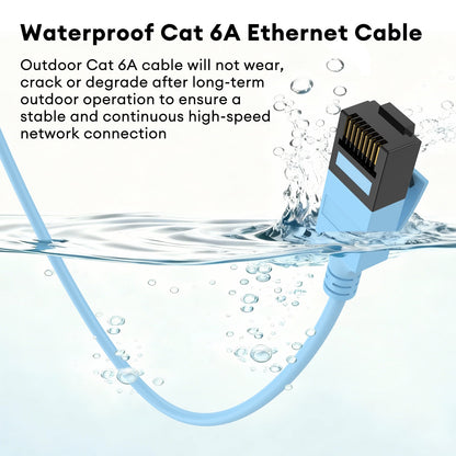 CAT6a Ethernet Cable Slim 1 ft 6-Pack, High Speed 10Gbps 500MHz Network Cable