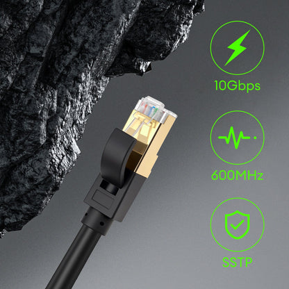 Cat7 Ethernet Cable 6ft High Speed 10Gbps, RJ45 LAN Network Cable with Shielded